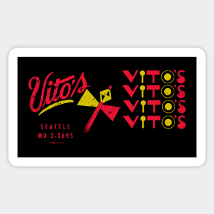 Retro Vintage Vito's Bar and Grill Seattle Sticker